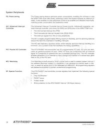 AT91R40807-33AU Datasheet Pagina 12