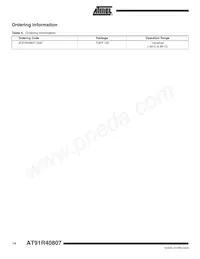 AT91R40807-33AU Datasheet Page 14