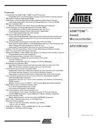 AT91RM3400-AU-002 Datasheet Cover