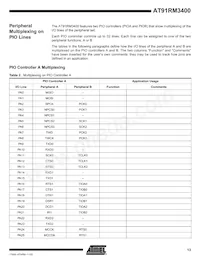 AT91RM3400-AU-002 Datasheet Page 13