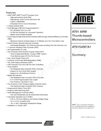 AT91SAM7A1-AU Datenblatt Cover