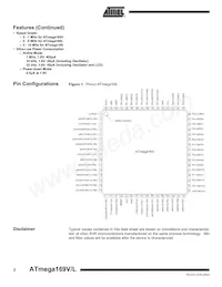 ATMEGA169V-1MC Datasheet Pagina 2