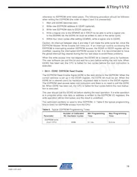 ATTINY11-6SU Datasheet Page 19