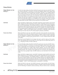 ATTINY11-6SU Datasheet Pagina 20