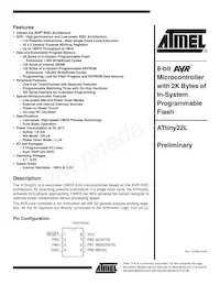 ATTINY22L-1SI Datasheet Cover