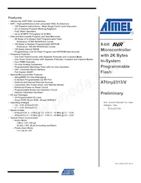ATTINY2313V-10SI Datenblatt Cover
