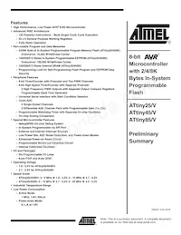 ATTINY85V-10SI Datasheet Cover