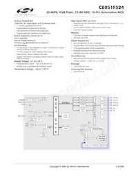 C8051F524-IM Datenblatt Cover