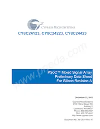 CY8C24423-24PVIT Datenblatt Cover