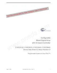CY8C26643-24PVXI Datenblatt Cover