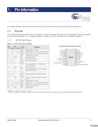 CY8C27243-12PVXET數據表 頁面 8