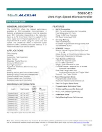DS89C420-QNL Datenblatt Cover