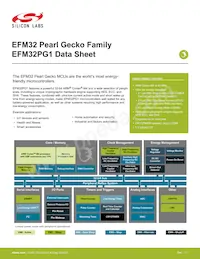 EFM32PG1B100F128GM32-B0R Datenblatt Cover