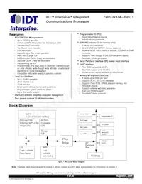 IDT79RC32V334-150BBI Datasheet Cover