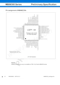 MB96F348TSAPMC-GSE2數據表 頁面 14