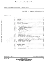 MC68HC705L5FUE Datenblatt Seite 19