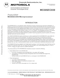 MC68SEC000FU16數據表 封面