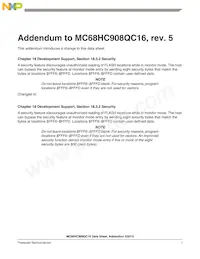 MC908QC16MDTE Datasheet Cover