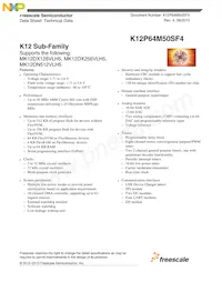 MK12DN512VLH5 Datasheet Cover