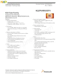 MK22DN512VLH5 Datasheet Cover
