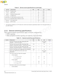 MK22FN1M0VLH12 Datasheet Page 16