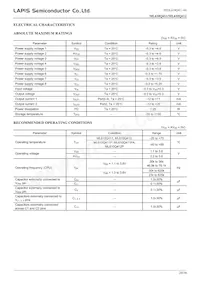 ML610Q412P-NNNTB03A7 Datasheet Pagina 20