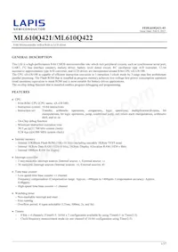 ML610Q422-NNNTBZ03A7 Datasheet Cover