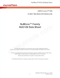 NUC120RD3AN Datasheet Cover