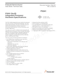 P3041NXE7PNC Datasheet Cover