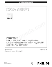 P87LPC767FD Datasheet Cover