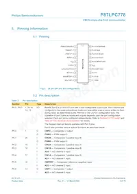 P87LPC778FDH Datasheet Page 5