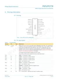 P87LPC779FDH Datasheet Page 5