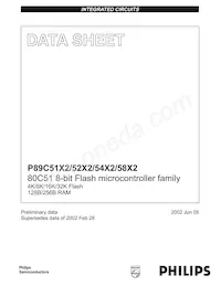 P89C58X2BA/00 Datasheet Cover
