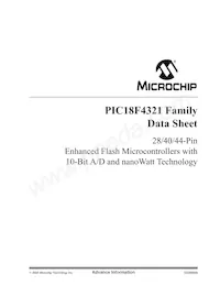 PIC18LF4321T-I/ML數據表 封面