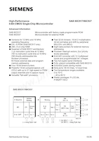 SAB80C537-N Datasheet Pagina 2