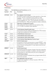SAK-TC1775-L40E BA Datasheet Pagina 21