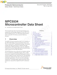 SPC5534MVZ80 Datenblatt Cover
