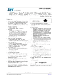 STM32F358RCT6 Datasheet Cover