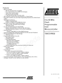 T89C51RD2-SMSIM Datenblatt Cover