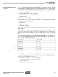 T89C51RD2-SMSIM Datasheet Page 23