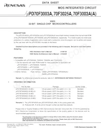 UPD70F3025AGC-33-8EU-A Datenblatt Seite 3