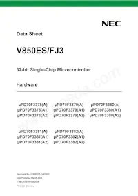 UPD70F3378M2GJA-GAE-AX Datasheet Cover