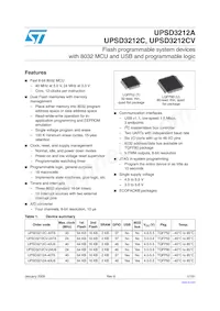 UPSD3212A-40U6 Datasheet Cover