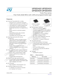 UPSD3454E-40U6 Datasheet Cover