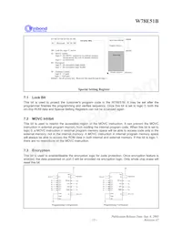 W78E051B40PL Datasheet Page 13