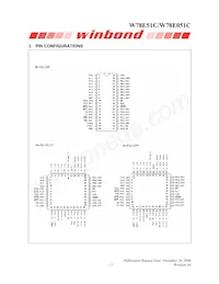 W78E051C40PL Datasheet Page 3