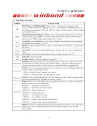 W78E051C40PL Datasheet Pagina 4