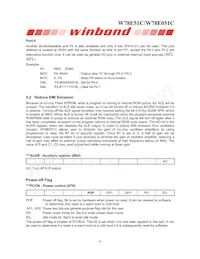 W78E051C40PL Datasheet Page 6