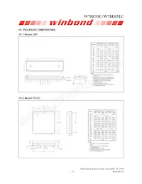 W78E051C40PL Datasheet Page 21