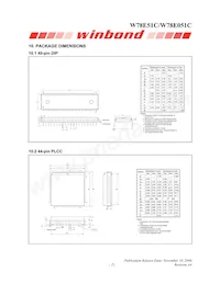 W78E051C40PL數據表 頁面 21